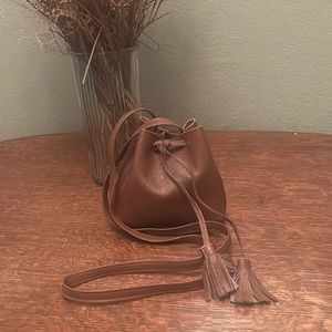 Shaffer LA Greta Tassel Bucket Mini Crossbody Bag